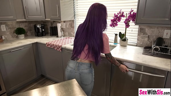 Petite big tits stepsister Valerica Steele fucks her big dick stepbrother