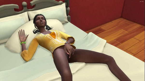 Stepbrother catches his Indian stepsister in her room naked in bed and fucks her after licking her - India porn videos