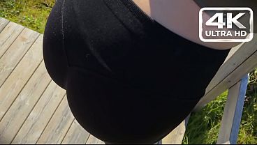 PAWG gets dirty at the lake viewing point - she doesn't give a fuck about getting caught!