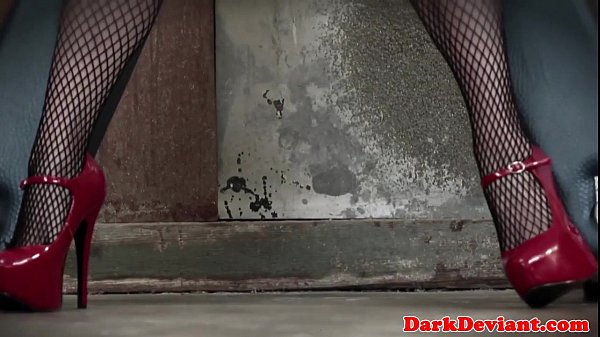 Throated fishnet dungeon slave cumswallows