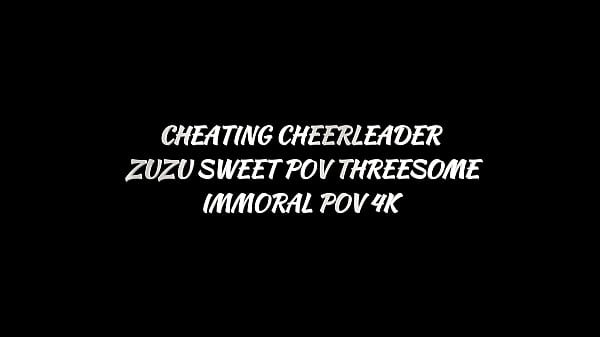 Cheerleader Zuzu Sweet Blows Matt's Massive Cock, Unaware Of Cuck Dan!