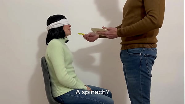 I play the flavor game with the neighbor and trick her into putting my penis in her mouth until I cum inside