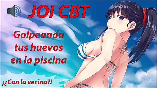 Daiko Fextar Videos - JOI HENTAI CBT en la piscina azotando tus huevos a escondidas.