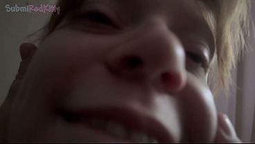 Naughty redhead pussy becomes a cowgirl and gets roughly fucked with a load in her mouth!