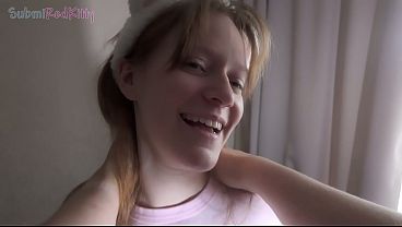 Download Video - Naughty redhead pussy becomes a cowgirl and gets roughly fucked with a load in her mouth&excl;