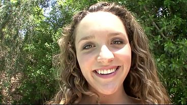 April Knight: 18-Year-Old Blonde with Big Bouncing Melons & Cumshot