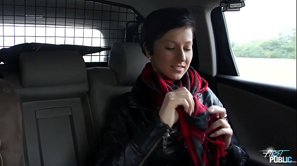 Dirty short hair slut ride ugly fake agents cock in public