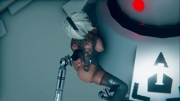 2B receives vaginal maintenance by an Android | Nier: Automata