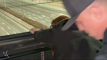 Fucking on the bridge with strangers with big dicks and my husband filming RED3