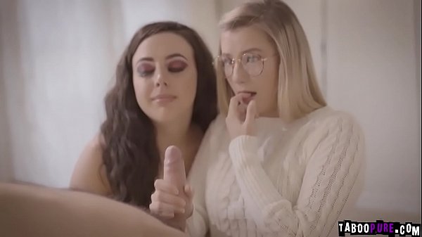 Watch these playful teen best friends Carolina Sweets and Whitney Wright  as they share and fuck with Carolinas stepbrother Lucas Frost.