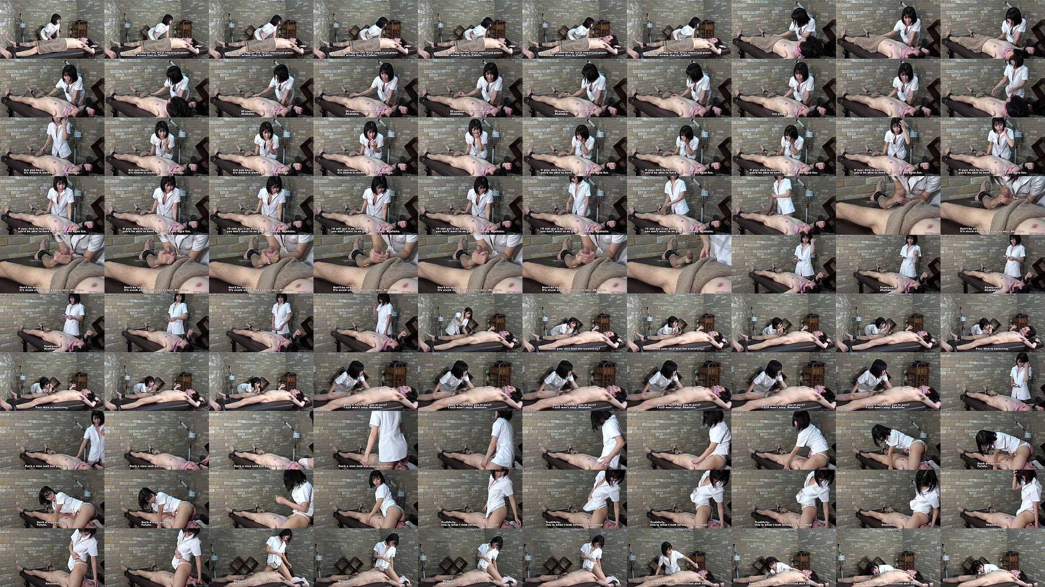 Japanese CFNM to watch the electrified dick closely 预览图