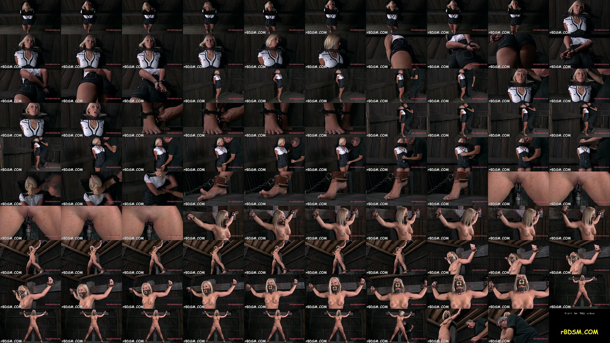 Tied up girl waits with fear for her next hot t. 预览图