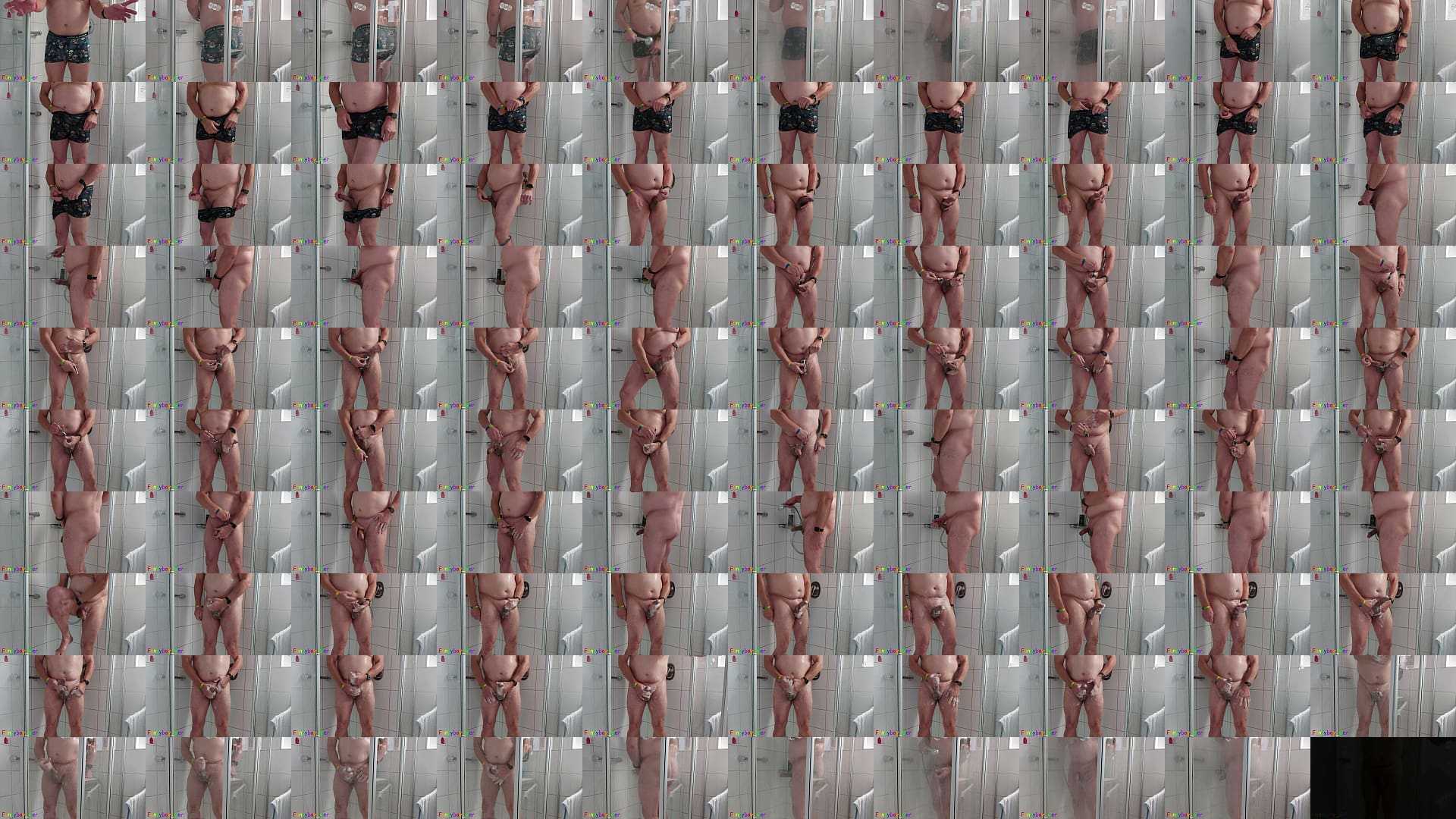 In the hotel shower: Washing, shaving and jerking off a thick cock. (S) 预览图