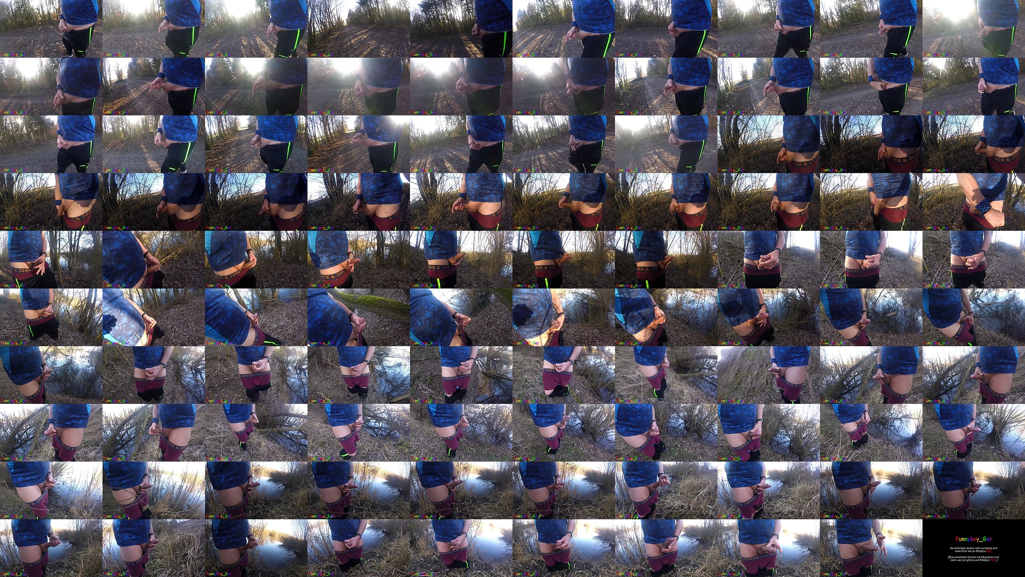 Outdoor Deluxe: Hiking and jerking off on a dirt road and by the lake. (S) 预览图