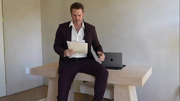 Office Boss Solo Tommy Wood Jerking his Cock Huge Cumshot