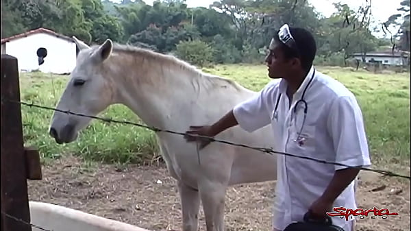 Download Video - Cute Tanned Twink Gets Ass Fucked By Veterinarian At The Stable&excl;