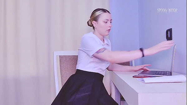 Download Video - Nerdy classmate is trying to make you to do a mutual biology project on the topic of female anatomy