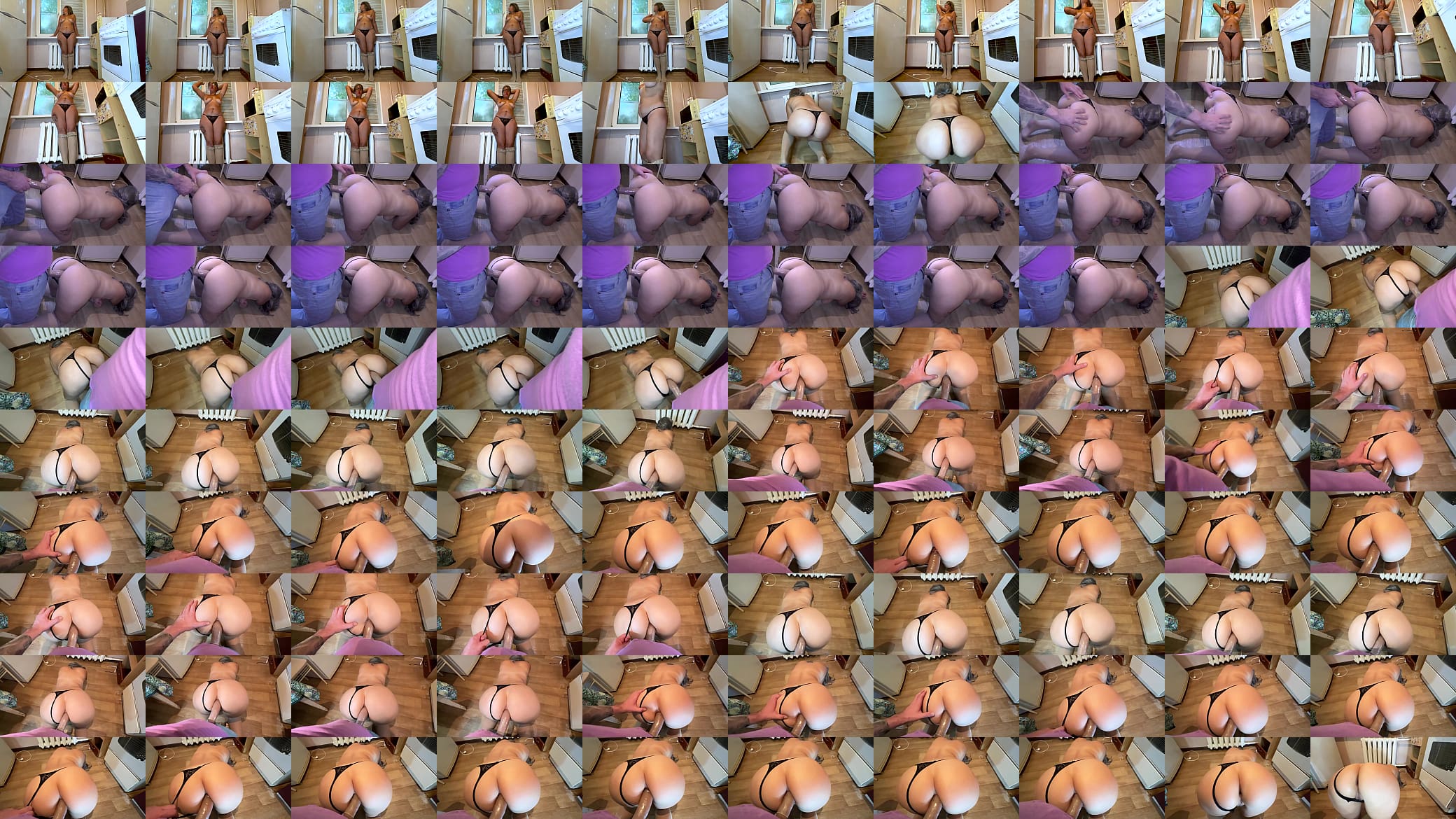 Milf showed natural tits and framed her big ass for anal 预览图