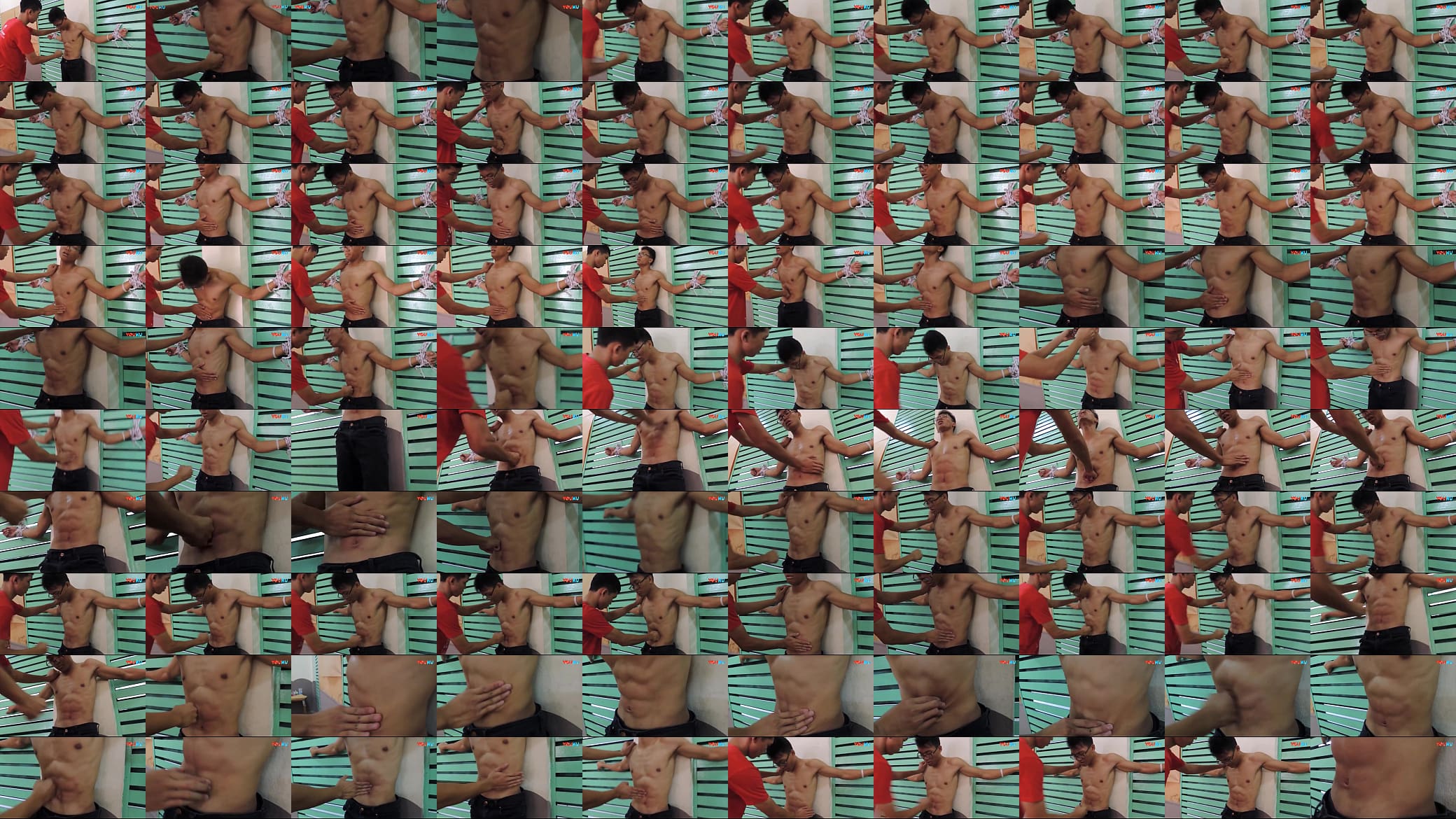 Asian boy gutpunch 预览图