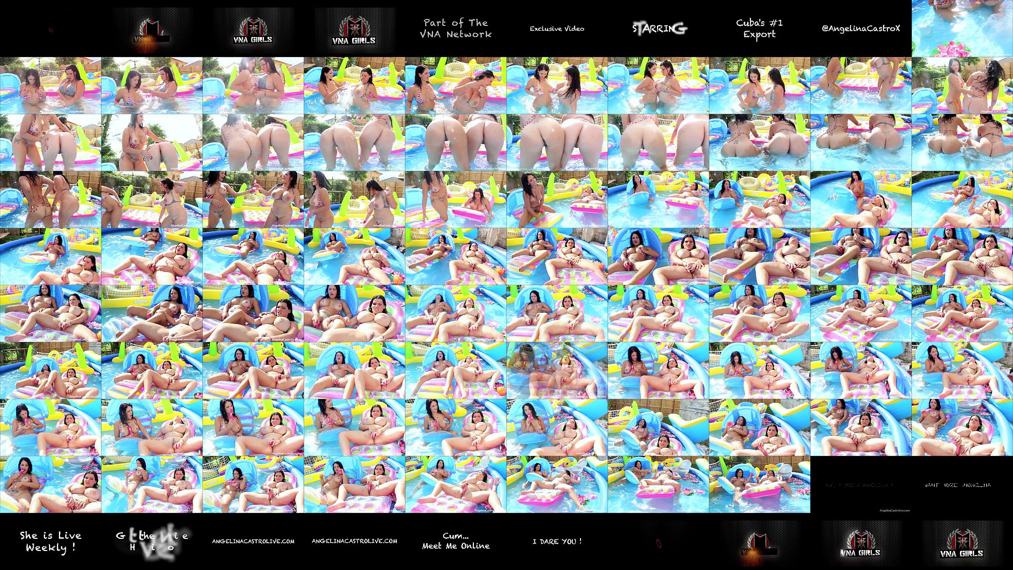 Angelina Castro &amp; Miss Raquel Outdoors pool Masturbation! 预览图