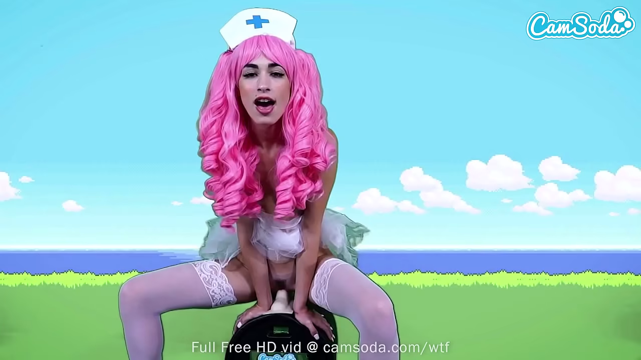 Camsoda - Delilah Day Cosplay As Nurse Joy from Pok&eacute_mon Rides Sex Machine