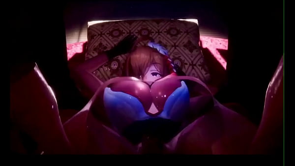 3D Firm Big tits Asian Redhead Breast Expansion sex Riding with Sound added