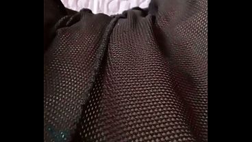 Flash pantaloncini a rete vedo non vedo sulla fica