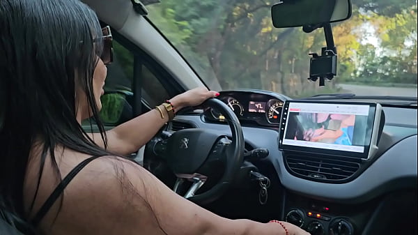 Driving while watching porn.