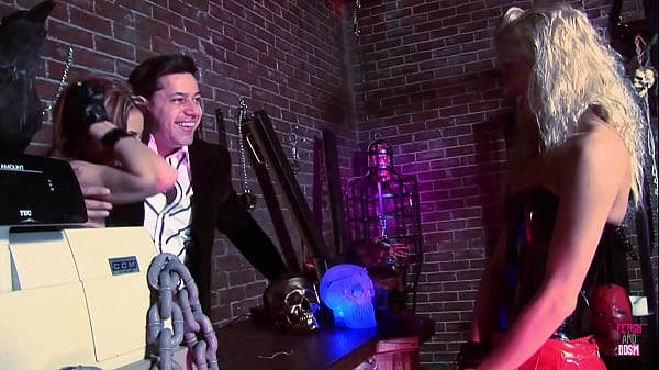 Group sex happens every day in a horror shop full of hot horny blondes