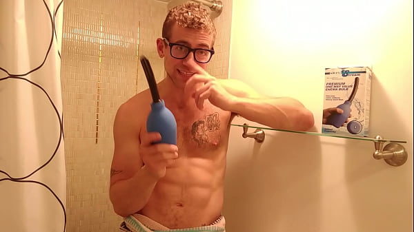 Download Video - Anal Douching using Gay Anal Cleaning Spray