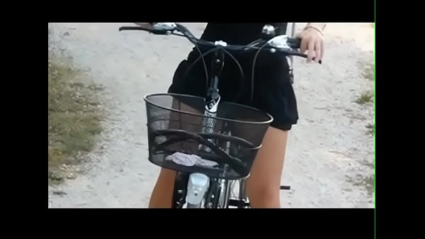 public nudity bicycle riding babe