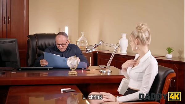 DADDY4K. Hot Czech slut came to the interview and was fucked on the table by her BF’s StepDaddy