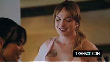 hot shemale rimg her latina roommate s ass and anals her doggystyle 