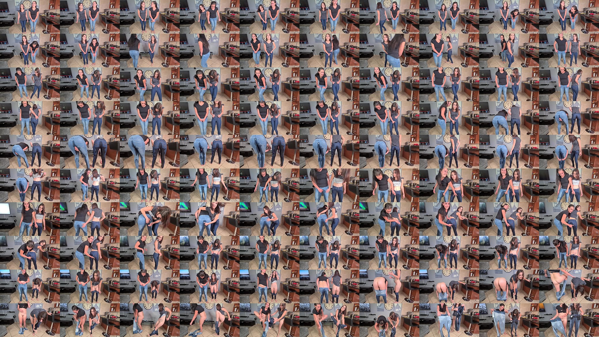 2 PISS whores desperate to pee | pee in blue jeans 预览图