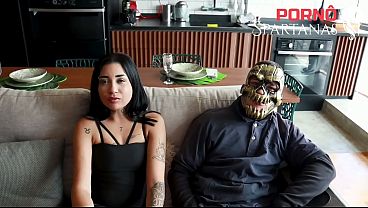 Wife gives her ass in front of her cuckold husband.