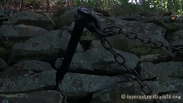 Clamped up hotty gets her fuck holes t.