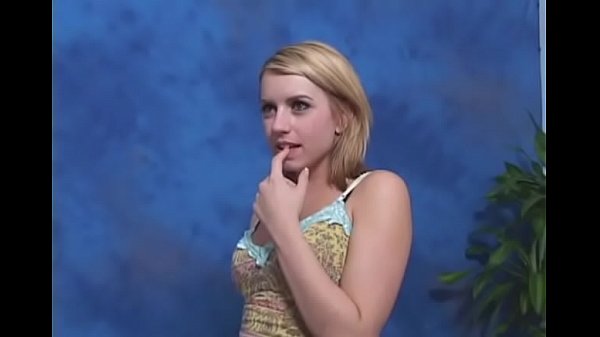 Sexy babe massages dick with lips