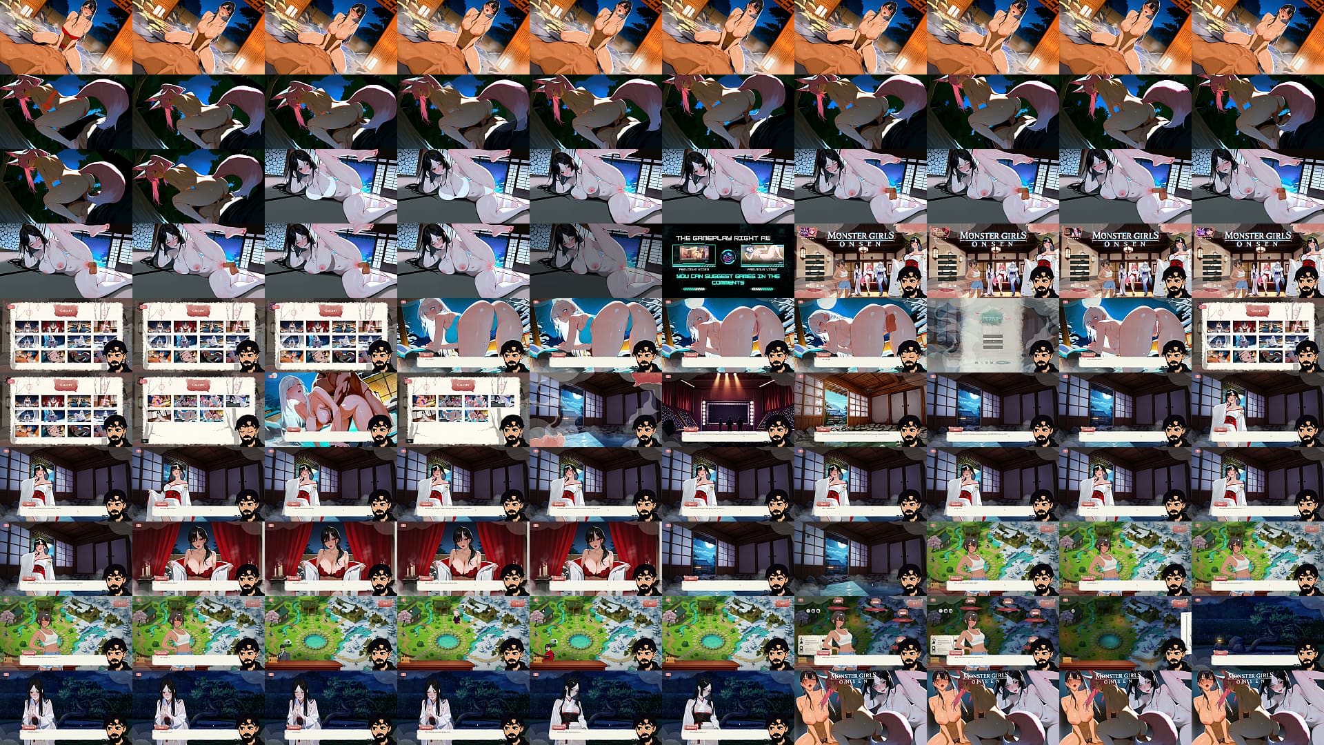 Monster Girls Onsen, We transport ourselves to a world full of horny yokai, compilation of scenes part 1 预览图
