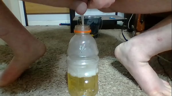 tim pees in bottle