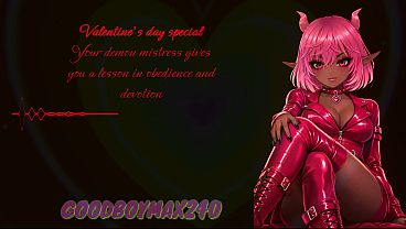 [F4M] Valentine's day special - Your demon mistress gives you a lesson in obedience and devotion, loving affection, praise, affirmations gentle femdom