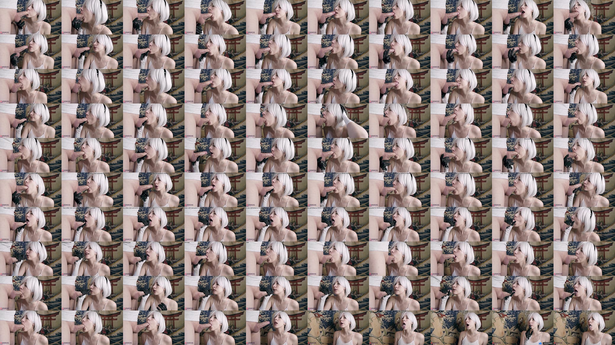 Sperm mania! Hot slobbering blowjob from my girlfriend! Cosplay 2B NieR! Divinely Sucks A Fat Cock! 预览图