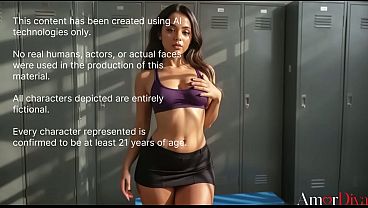 I caught this girl with an amazing bust in an empty locker room and fucked her hard right by the lockers while her boyfriend was out [Ai]