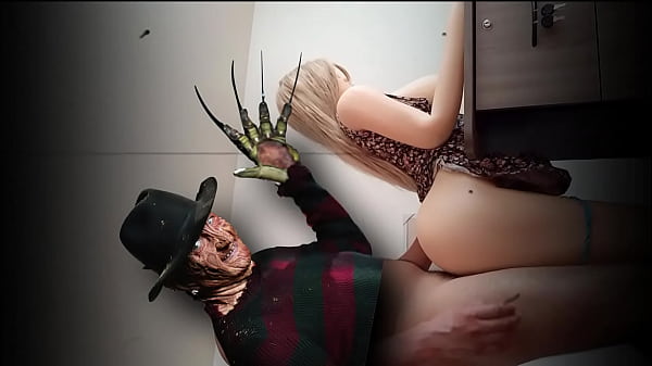 Freddy Krueger fucks a nympho blonde girl in he...