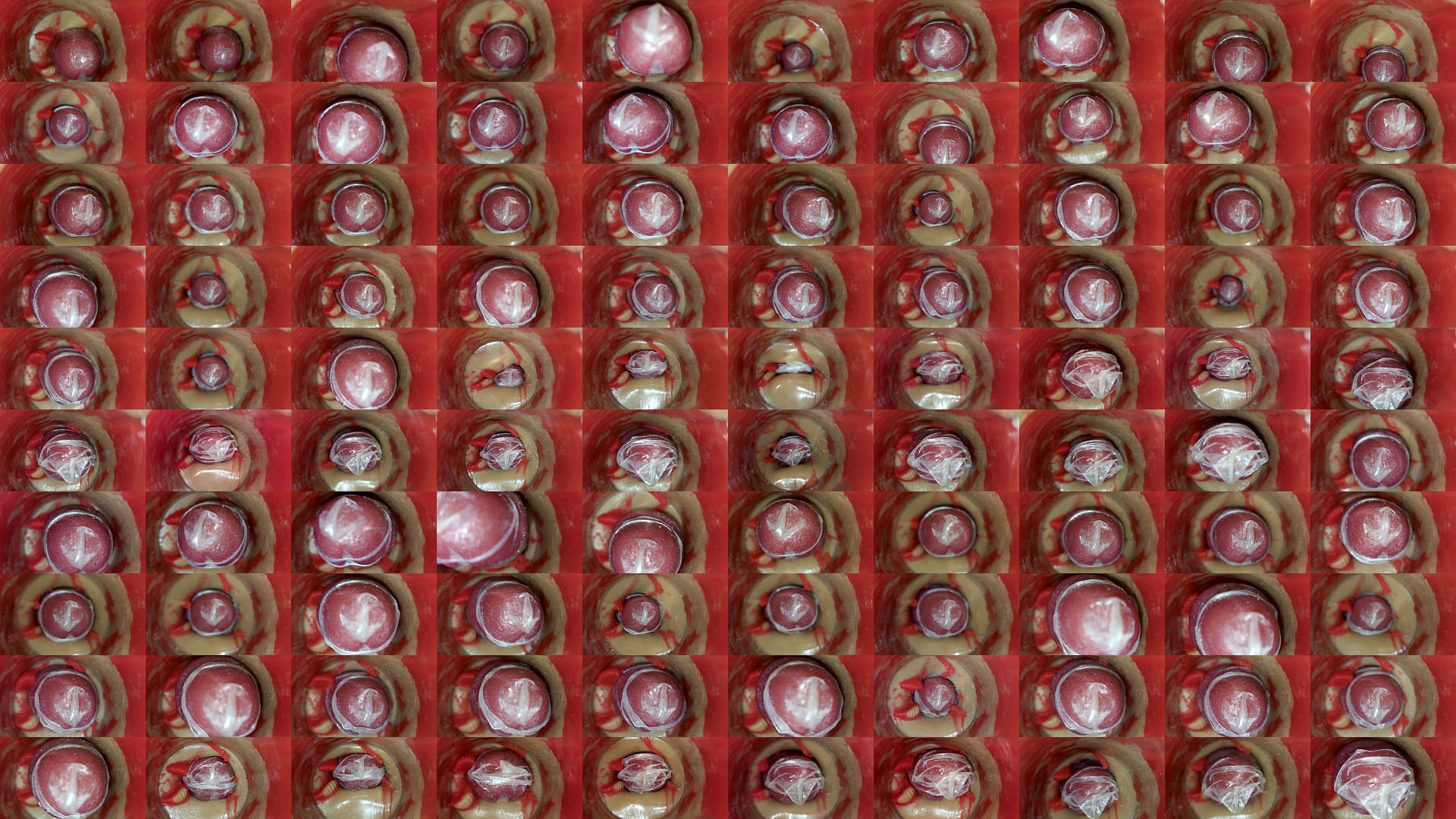 The camera inside the deep pussy records a huge ejaculation with a stuck condom 预览图