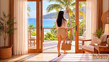 Korean Slut Escapes to the Beach with Her Black Friends and Gives Pussy and Ass to Everyone at the Hotel [AI Generated]