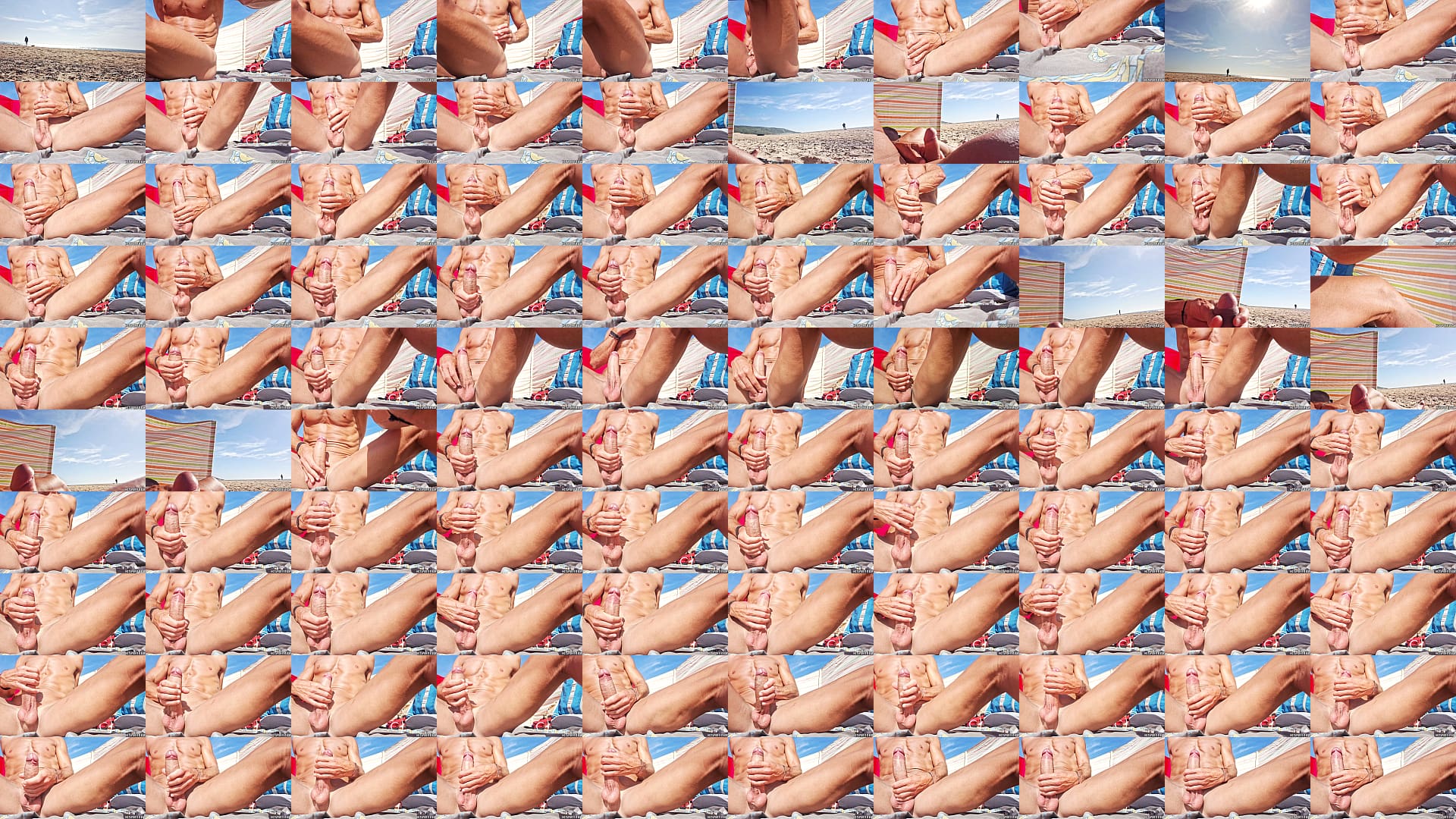 Ripped Fitness Hunk pleasure himself on Public Beach - Jaw dropping public show 预览图