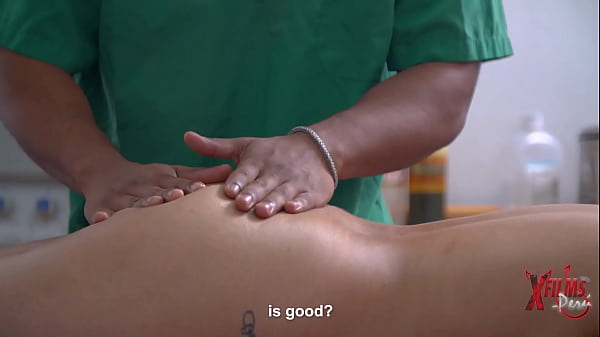 Venezuelan blonde Kerly Hot needs to de-stress, and ends up fucking with a huge brunette masseuse