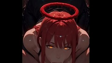 Red Devil Halo Anime Girl With Perfect Ass Rides Cock Hard. Ai Generated!