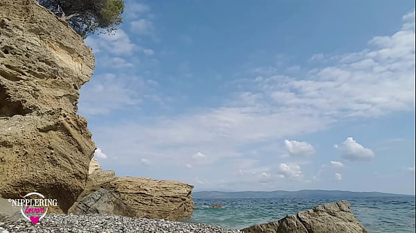 nippleringlover kinky mother see through wet shirt flashing extreme pierced nipples and pussy sexy asshole public beach