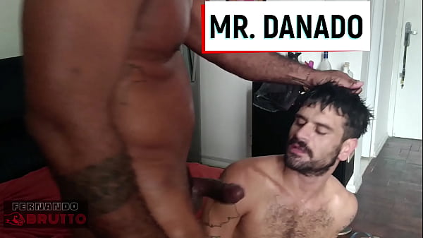 Big black guy fucks Brutto's throat and asshole